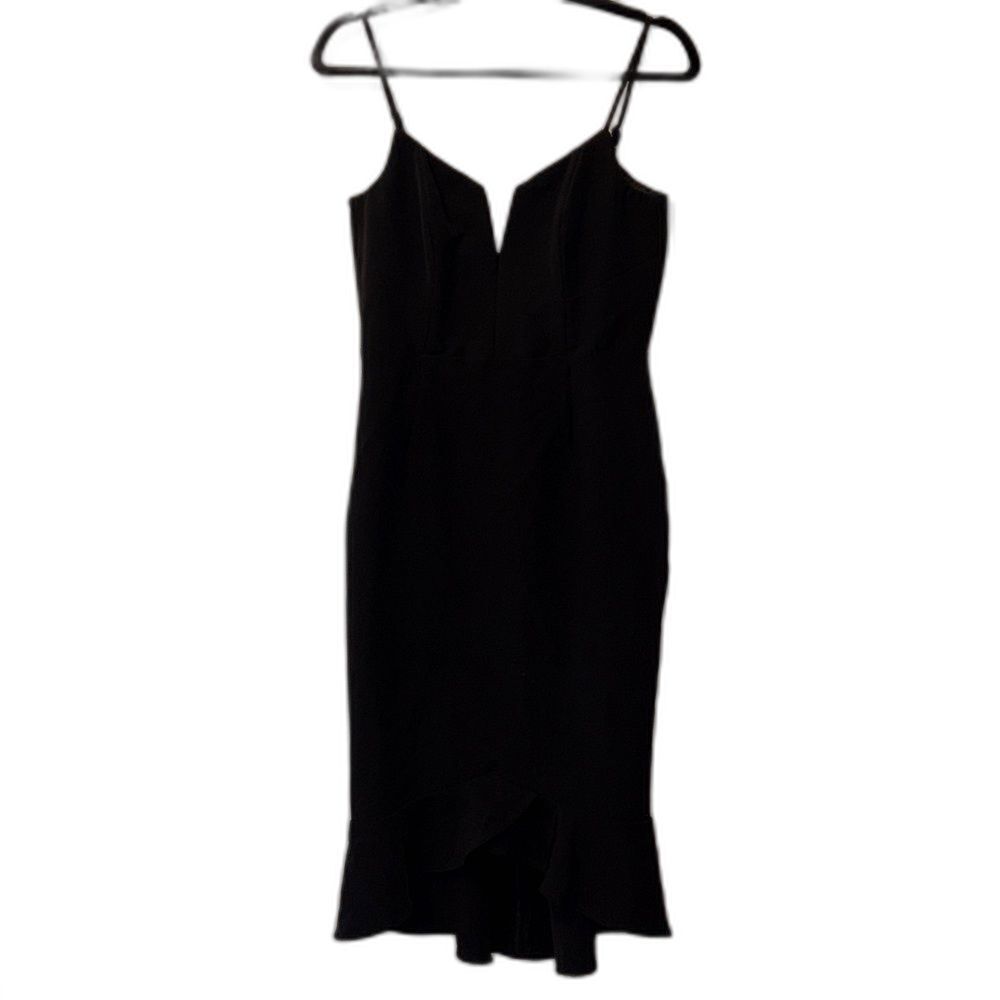Bardot black spaghetti strap cocktail dress sz 6